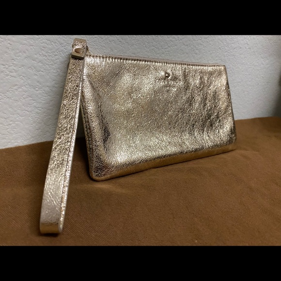 Kate Spade Small Metallic Gold Wristlet - Picture 6 of 13
